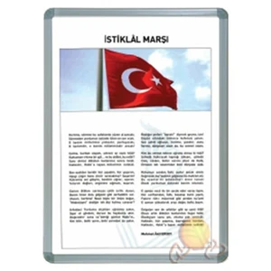 35x50 İstiklal Marşı Alüminyum Çerçeveli INT-825