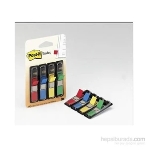 Post-it® Index-Isaret Bandi, 4 renk x 35 adet, Siyah Dispenserli