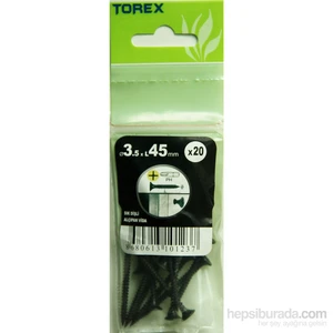 3.5X45 Alçıpan Sık Diş Siyah Fosfat 20 Adet
