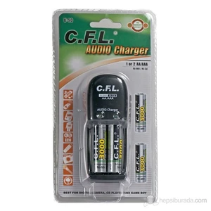BT-V90 2x3000 maH Pilli Şarj Cihazı