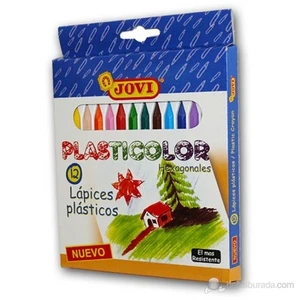 Plastic Crayons 12 Renk Jumbo Plastik Pastel Boya