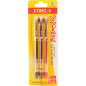 Dong-A My-Gel İğne Uçlu Kalem 3'lü Blister 0,5 mm. (Mavi)