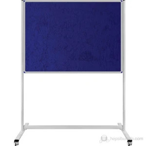 184 120X200 Kumaş Kaplı Tekerlekli Ayaklı Pano