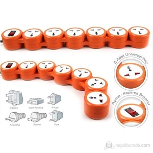 C.F.L Universal Şekli Ayarlanabilir 6'lı Grup Priz