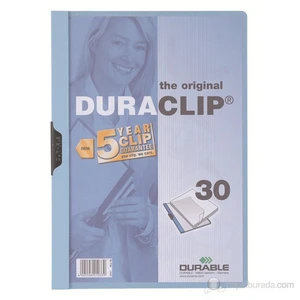 Duraclip 30 Sayfa Kapasiteli Sıkıştırmalı Dosya (2200) Mavi