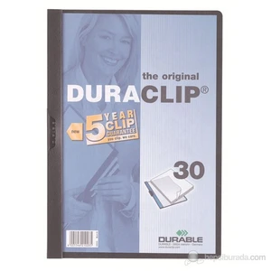 Duraclip 30 Sayfa Kapasiteli Sıkıştırmalı Dosya (2200) Siyah
