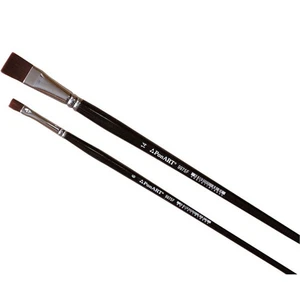 Kestane Rengi Sentetik Yağlı Boya Düz Uçlu Fırça 9975F - 8