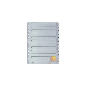Ayraç (A4/1-12 Rakam/Şeffaf)180Gr/M² Karton Sv-5325