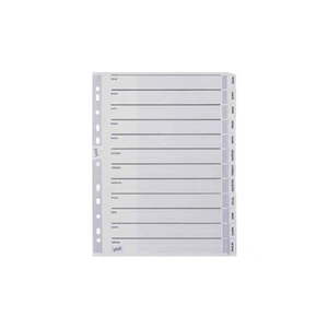 Ayraç (A4/Ocak-Aralık/Şeffaf)180Gr/M² Karton, Sv-5329