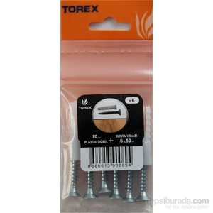 Plastik Dübel 10Mm+ 6X50 Sunta Vidası 6 Adet