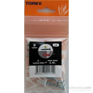 Alçıpan Dübeli 2 Mm+ 5X40 Sunta Vidası 6 Adet