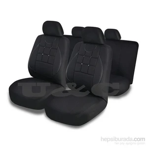 Oto Kılıfcı Oto Koltuk Kılıfı Düğmeli Model Siyah