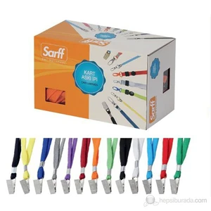 Metal Klipsli Kurdela Kart Askı İpleri ( Polyester ) 50 Adet/Paket