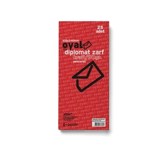 Oyal Zarf Diplomat 10.5X24 90Gr Kraft Pencereli 25'li
