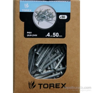 Çelik Çivi 4X50 Galvaniz, Başlı 50 Adet
