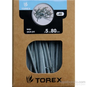Çelik Çivi 5X80 Galvaniz, Başlı 40 Adet