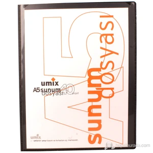 UMIX STANDART SUNUM DOSYASI A5 40'LI SİY