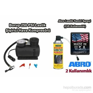 Lastik Bakım Seti Kompresör + Lastik Tamir Sprey