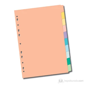 Pastel Seri Karton Ayraç 10 Renk eol