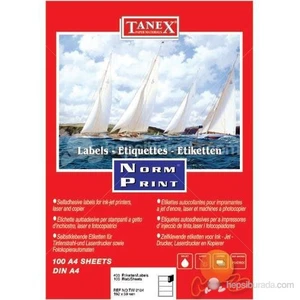 TW-2104 192x59 mm Laser Etiket 100 Ad.