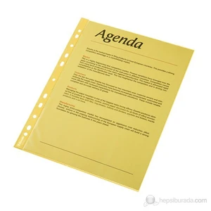 Renkli Poşet Dosya (10 Adet) Sarı 47201