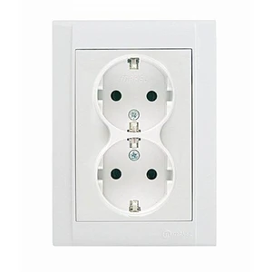 Defne Beyaz İkili Toprak Priz