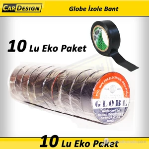 CRD Globe 19 mm İzole Bant SİYAH 10 lu Eko Paket (Orijinal )