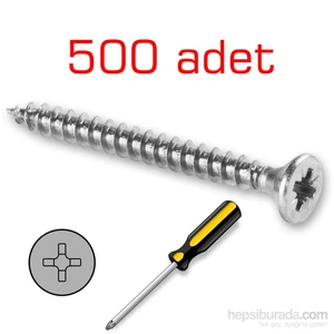 Sunta Vidası 4 mm Çap x 5 cm Uzunluk 500 ADET 090569