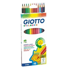 Stilnovo Kuru Boya Kalemi 12'Li Renkli Set 3.3 mm Kalınlıkta Çizim İçin