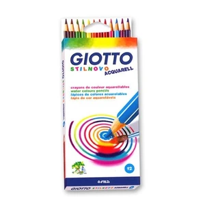 Stilnovo Acquarell Kuru Boya Kalemi 12'Li Renkli Set 255700 Pratik Askılı Paket