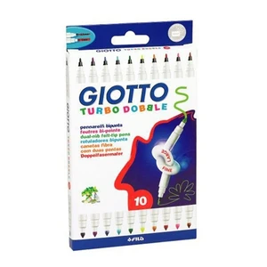 Turbo Dobble - Çift Uçlu Keçeli Kalem Askılı Paket 10'Lu 424600