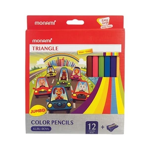 Triangle Jumbo Üçgen Kuru Boya 12 Renk Mkb145012