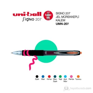 Uni-ball Signo 207 Jel Mürekkepli Kalem (UMN-207) - Mavi