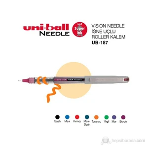 Uni-ball Vision Needle Fine İğne Uçlu Roller Kalem 0,7 1'li (UB-187)