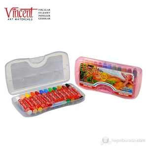 Oil Pastel Çantalı Yağlı Pastel Boya 12 Renk - Pembe Kutu