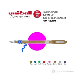 Uni-ball Signo Noble Metal Jel Mürekkepli Kalem 0,8 1'li (UM-120NM)