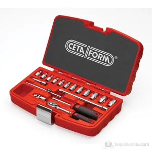 18 Parça 1/4” 6 Köşe Lokma Takımı - Metrık