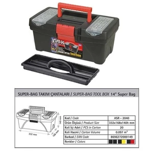 14 inç SUPER-BAG Boş Takım Çantası (Malzeme kutusu )