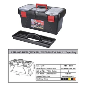 22 inç SUPER-BAG Boş Takım Çantası (Malzeme kutusu )