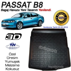 Yeni Passat B8 Bagaj Havuzu Passat Bagaj Paspası