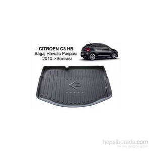 Citroen C3 Hb Bagaj Havuzu Paspası 2010 Sonrası İnce Stepne