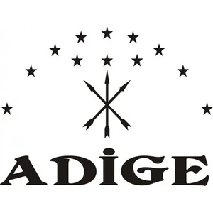 Sticker Master Adige Çerkez Bayrağı Sticker Oto Motor Pc Etiket
