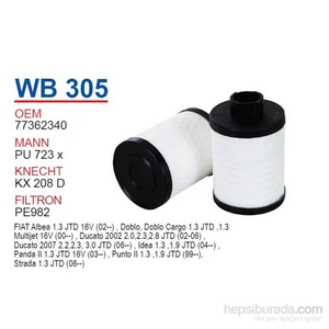 FIAT ALBEA-PALİO-DOBLO 1.3 JTD Mazot Filtresi OEM NO: 77362340