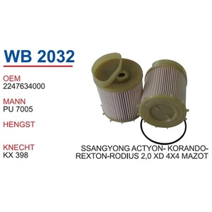 Ssangyong Actyon 2.0 Xdı 4X4 Mazot Filtresi Oem No:2247634000