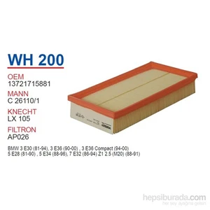 BMW E30 316i-318i - E36 316İ-318İ - E34 518İ M40 Hava Filtresi OEM NO:13721715881