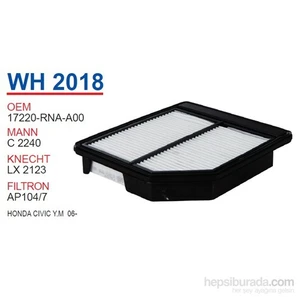 HONDA CiViC Y.M 06- Hava Filtresi OEM NO:17220-RNA-A00