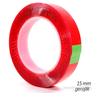 Çift Taraflı Silikon Montaj Bant 15 Mm X 5 Mt