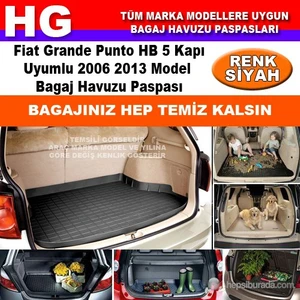 Fiat Punto 2006 2013 Siyah Bagaj Havuzu Paspası 38744