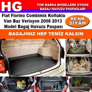 Fiat Fiorino Combimix 2008 2013 Siyah Bagaj Havuzu Paspası 38749