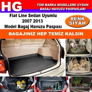 Fiat Linea 2007 2013 Siyah Bagaj Havuzu Paspası 38754